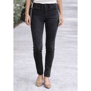 rag & bone The Skinny Jeans Black Charcoal Gray Stretch Size 26 Women